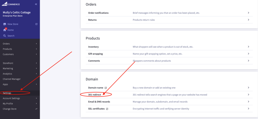 How To Do 301 Redirects In BigCommerce?